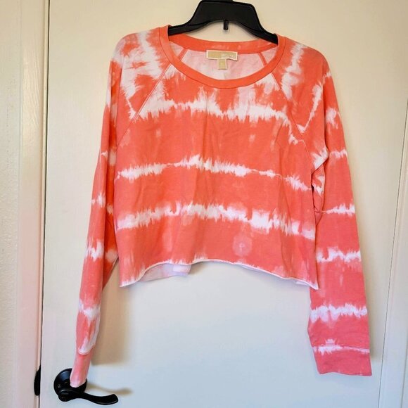 Michael Kors Sweaters - Michael Kors Cropped Crew Neck Tie Die Sweater
